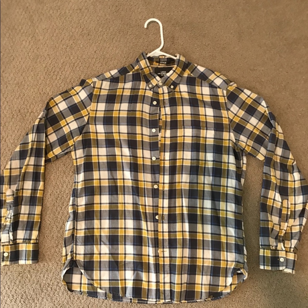 L.O.G.G. Yellow Button Down Shirt H&M size medium